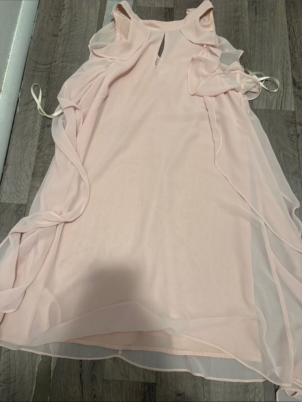 BCBGeneration Blush Pink Ruffle Dress